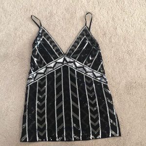 Black sequin Express tank